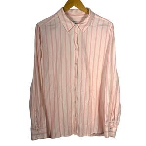 NEW Chico’s Double Stripe Button Down along Sleeve Top Size 3 (XL/16)